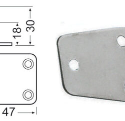 Cerniera inox 97,8x37 mm